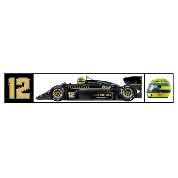 Ayrton Senna Official Lotus Sticker - As Ml 12