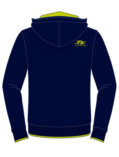 Isle Of Man TT Races Official Navy Pull Over Hoodie - 18Ah2