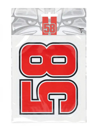 Official Marco Simoncelli Super Sic Large 58 Sticker - 22 55003