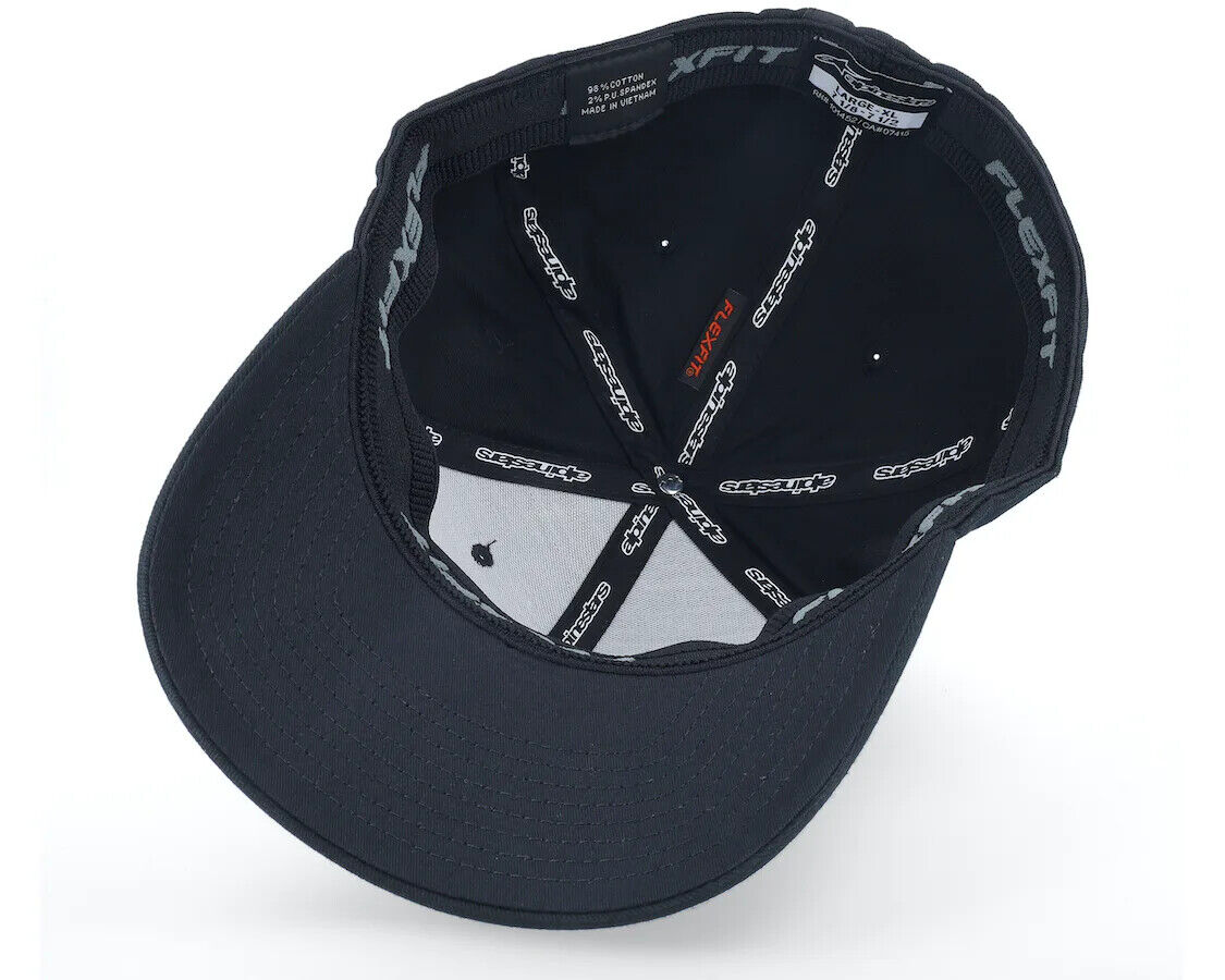 Alpinestars Linear Flexifit Black Baseball Cap - 1230-81005