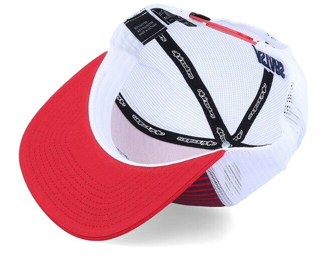 Alpinestar Dominate Truckers Red Flat Peak Baseball Cap - 1139 81535