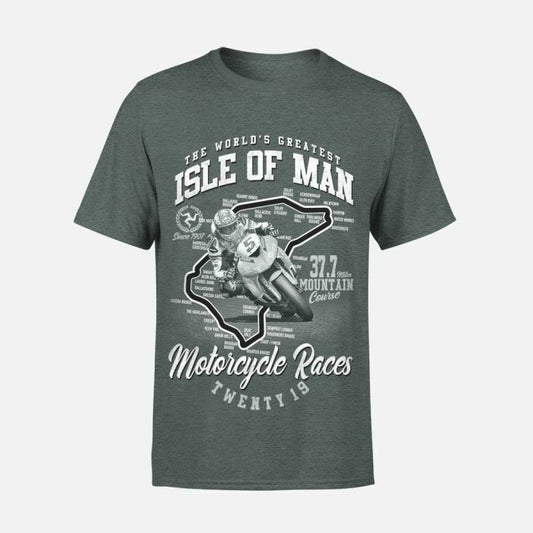 Isle Of Man Road Races Printed T Shirt . 19Iom-642At