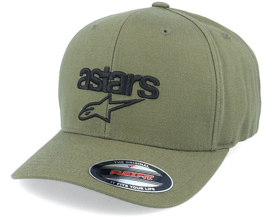 Alpinestar Heritage Blaze Hat Flexifit Green Baseball Cap - 1019-81112