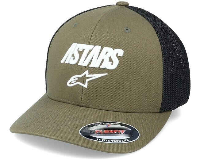 Alpinestar Angle Stretch Mesh Miltary Green Flexfit Baseball Cap - 1230 81011