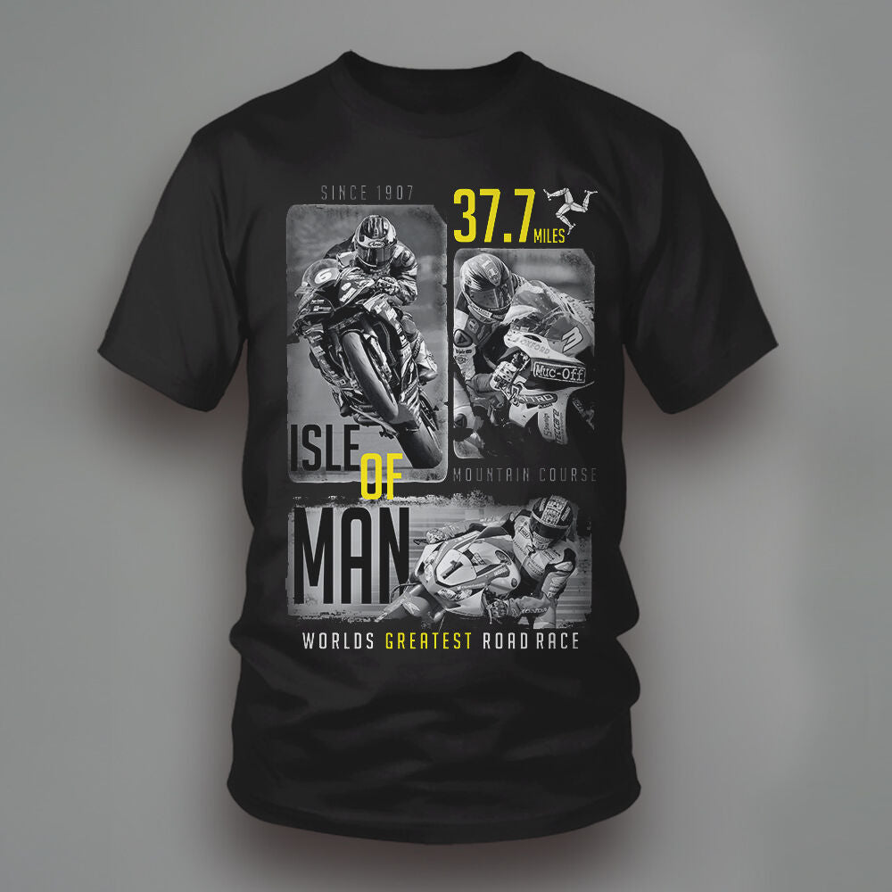 Isle Of Man Course Printed T Shirt