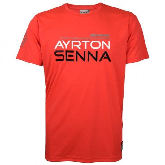 Official Ayrton Senna Red Kid's T-Shirt - As Ml 17 9100