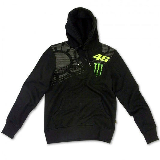 Official Valentino Rossi VR46 Monster Hoodie Fleece Black - Momfl 25004