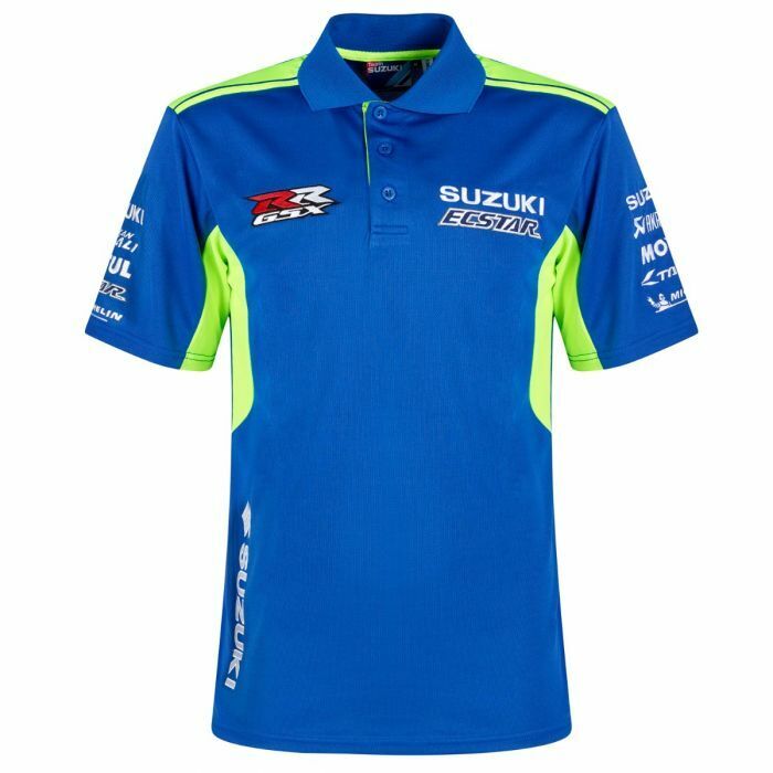 Official Ecstar Suzuki MotoGP Team Man's Cotton Polo Shirt - 19Smgp-Apc