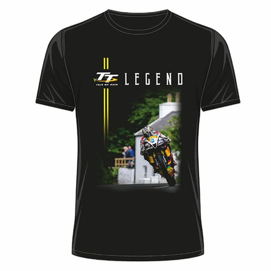 Official TT Legends John Mcguiness Black T-Shirt - 20Ats16
