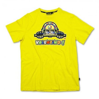 New Official Valentino Rossi VR46 Valentino T-Shirt Yellow - Vrmts 106701