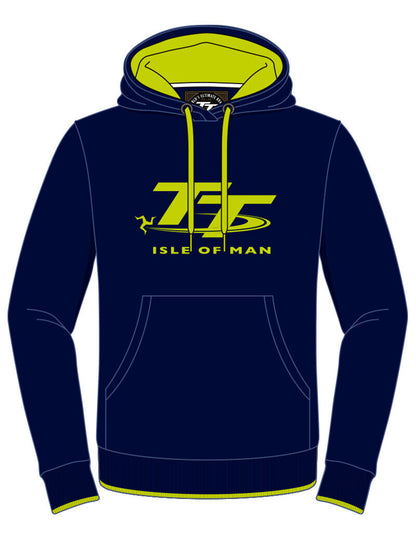 Isle Of Man TT Races Official Navy Pull Over Hoodie - 18Ah2