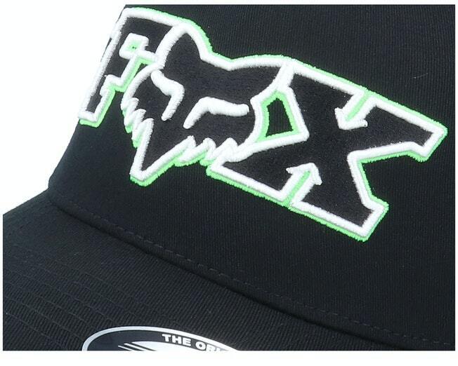 Fox Racing Ellipsid Black/Green Flexifit Baseball Cap - 24421-018