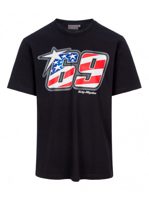 Official Nicky Hayden 69 Black T-Shirt - 20 34001