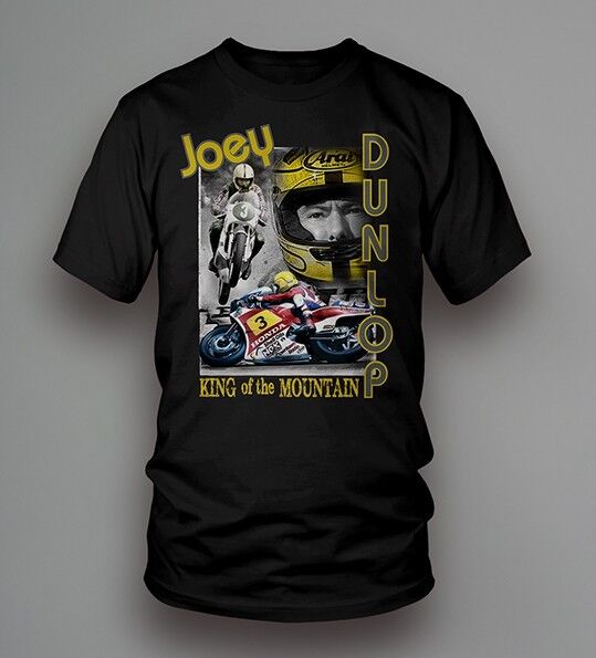 New Official Joey Dunlop King Of The Mountain T'Shirt