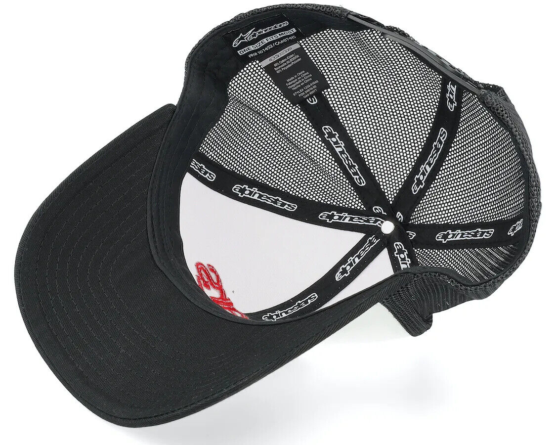 Alpinestars Pedigree White/Black Truckers Baseball Cap -1232 81040