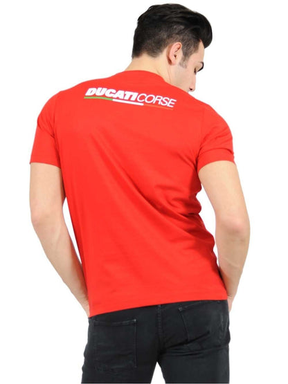 Official Ducati Grid Print Red T'Shirt - 16 36008