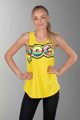 Official Valentino Rossi VR46 Yellow Woman's Tank Top - Vrwtt 307401