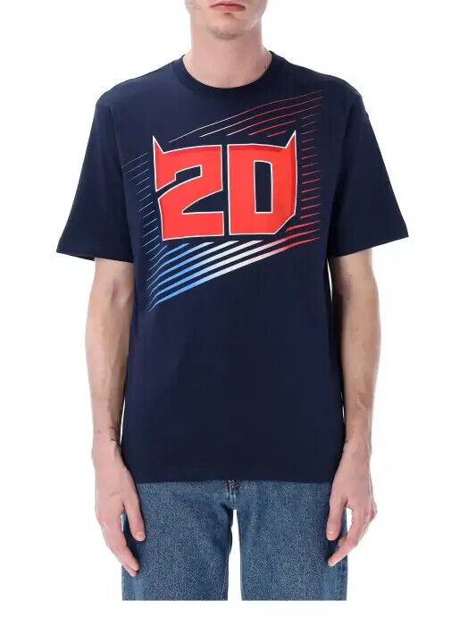 Fabio Quartararo Official "20" Stripes Blue T Shirt 23 33802