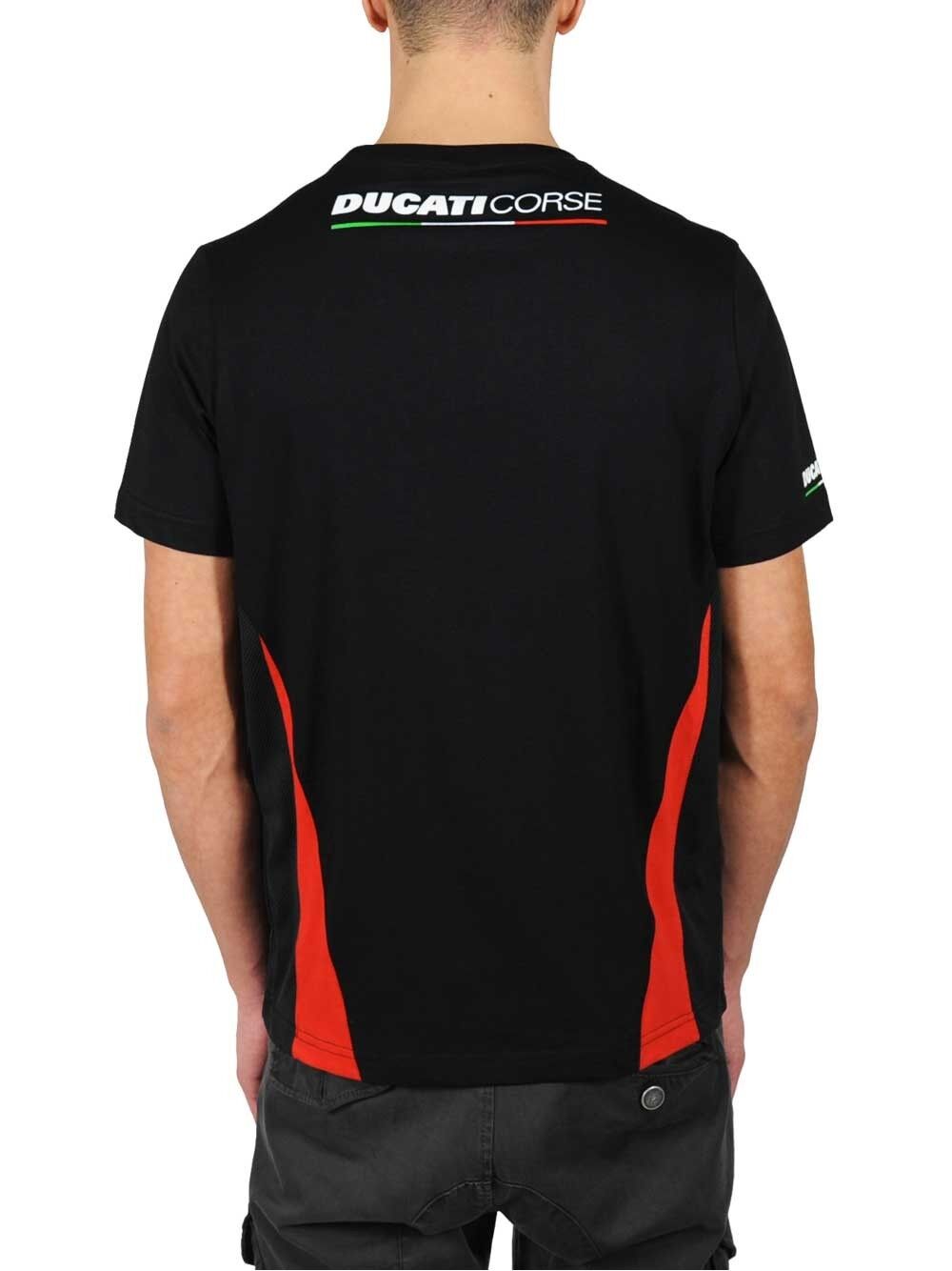 New Official Ducati Corse Black T'Shirt - 15 36001