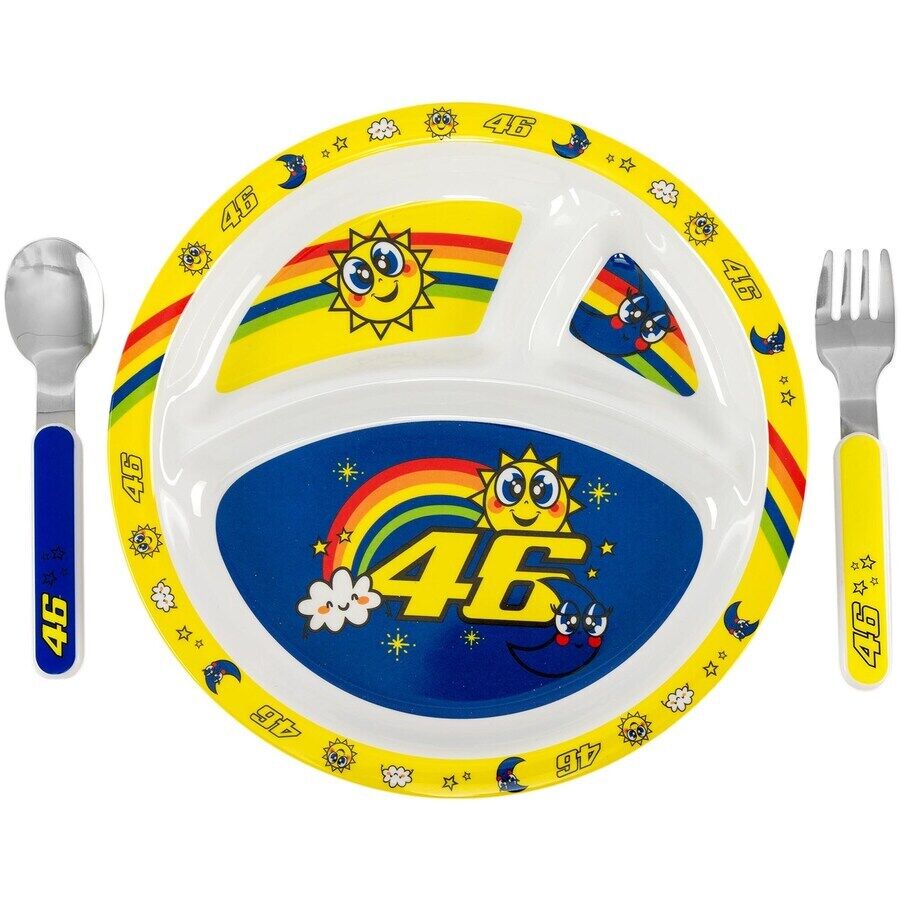 VR46 Official Valentino Rossi Baby's Sun & Moon Meal Set - Vrusm 433003