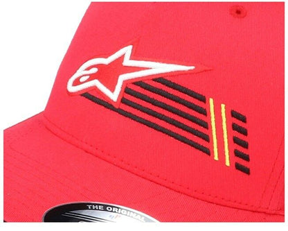 Alpinestar Overtake Race Flexifit Red Baseball Cap - 1230 81014