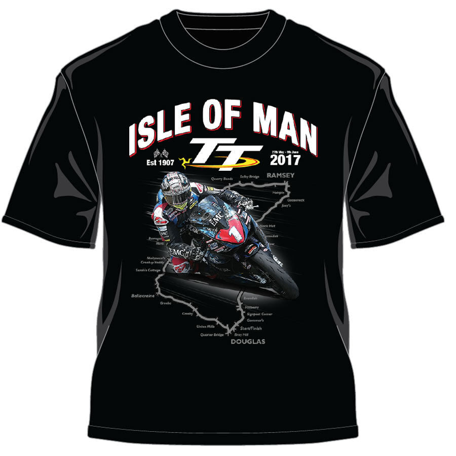 Official Isle Of Man TT Races Course T'Shirt - 17Ats6