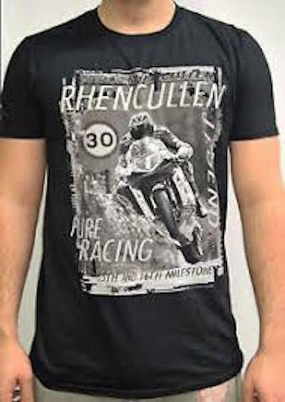 Isle Of Man 'Rhencullen" Printed T Shirt - Black