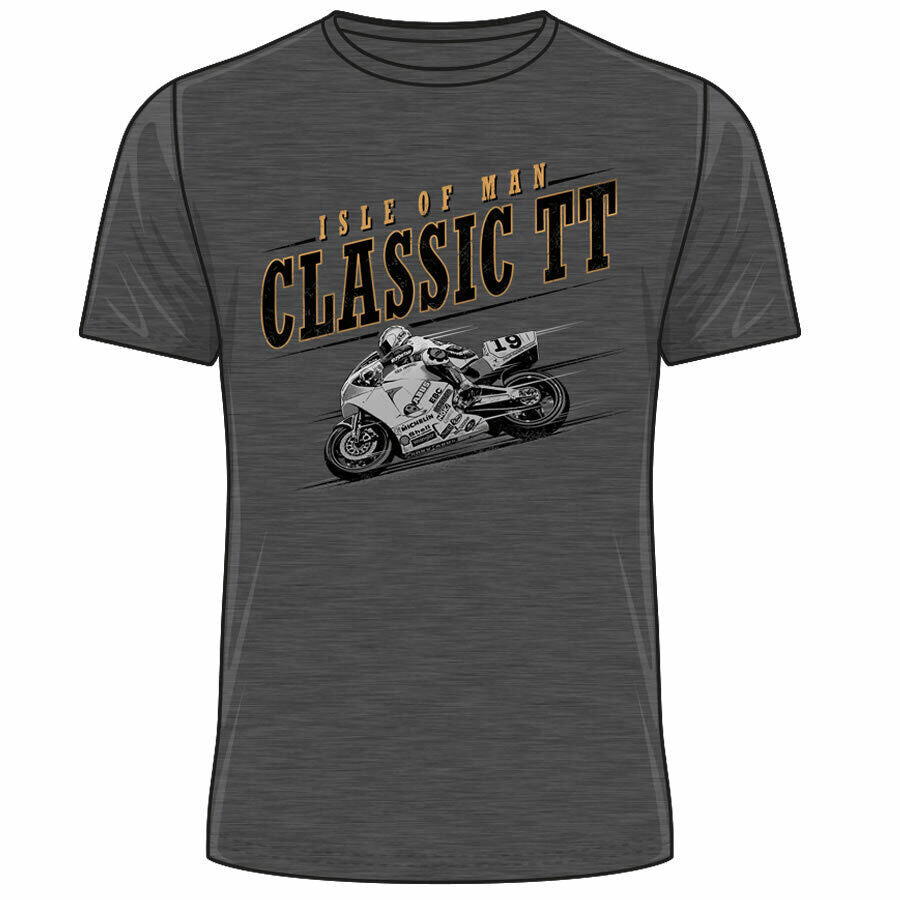 Isle Of Man Classic TT Dark Heather T Shirt - 19Actts26