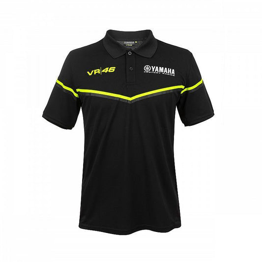 VR46 Official Valentino Rossi Black Yamaha Mans Polo - Ykmpo 315604
