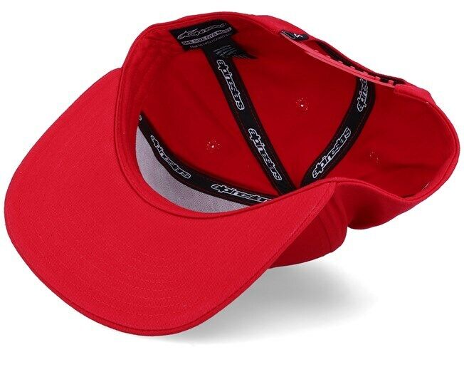 Alpinestar Corp Snap Red Flat Peak Baseball Cap - 1139 81505