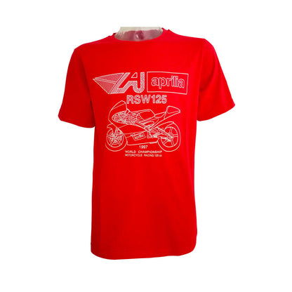 Official Aprilia Rsw125 Red T Shirt - A1Tsmc18Vin1R0