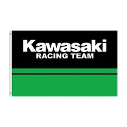 Kawasaki Racing Team Black & Green Flag -