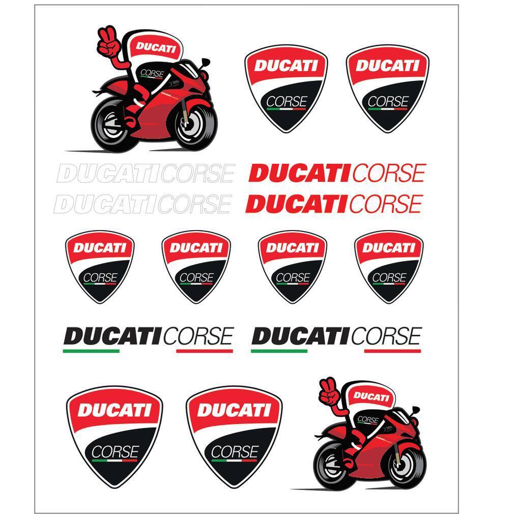 Ducati Corse Official Large Sticker Set - 18 56012