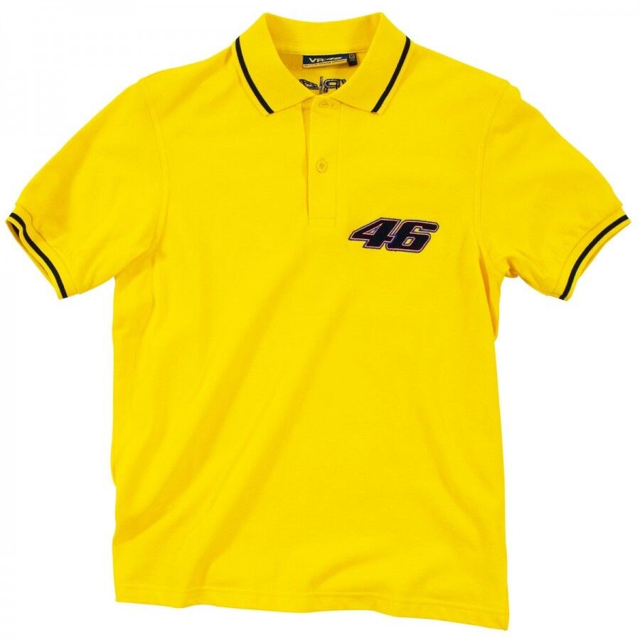 New Official Valentino Rossi VR46 Kids Yellow Polo