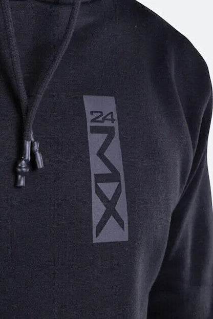 24MX Black Boxed Pull Over Hoodie -