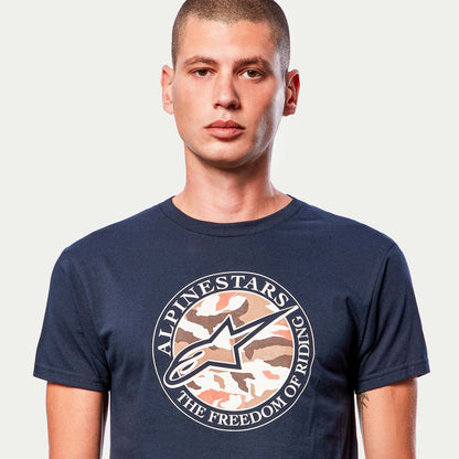 Alpinestars Dot Camo Navy T Shirt - 1213-72660-70