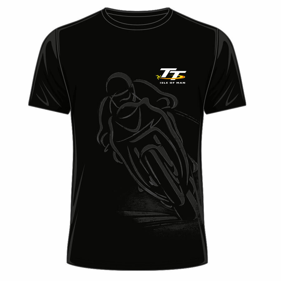 Official Isle Of Man TT Races Shadow Black T'shirt - 20Ats2
