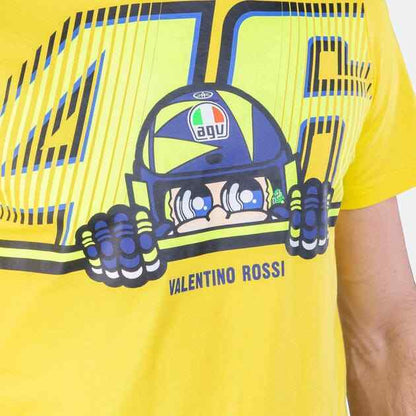 Official Valentino Rossi VR46 Cupolino Yellow T'Shirt - Vrmts 350601