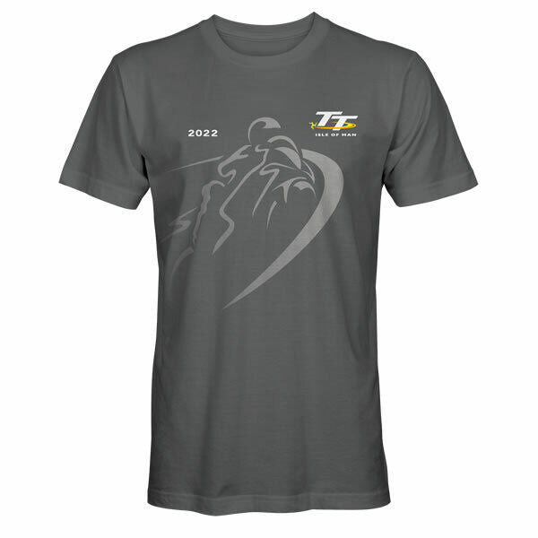 Official Isle Of Man TT Races 2022 Shadow Charcoal T'Shirt - 22Ats2C