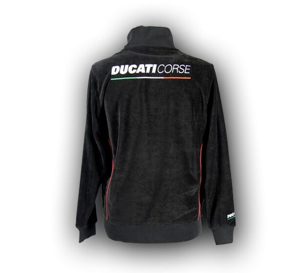New Official Ducati Corse Black Zip Up Sweatshirt - 14 66001