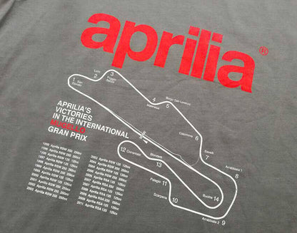 Official Aprilia Mugello Victories Grey T Shirt - A1Tsmc18Vin1Gr