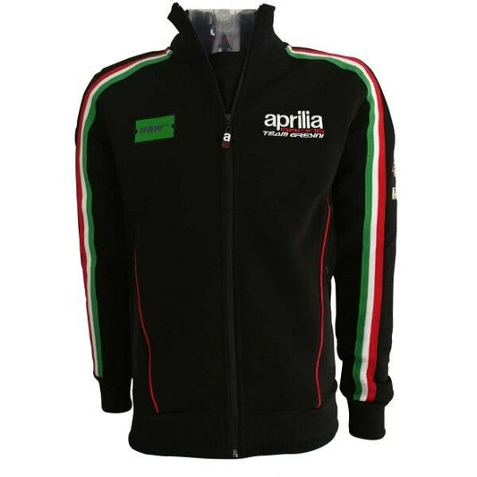 Official Gresini Aprilia Team Black Zip Up Sweatshirt - A1Fefz18Rem