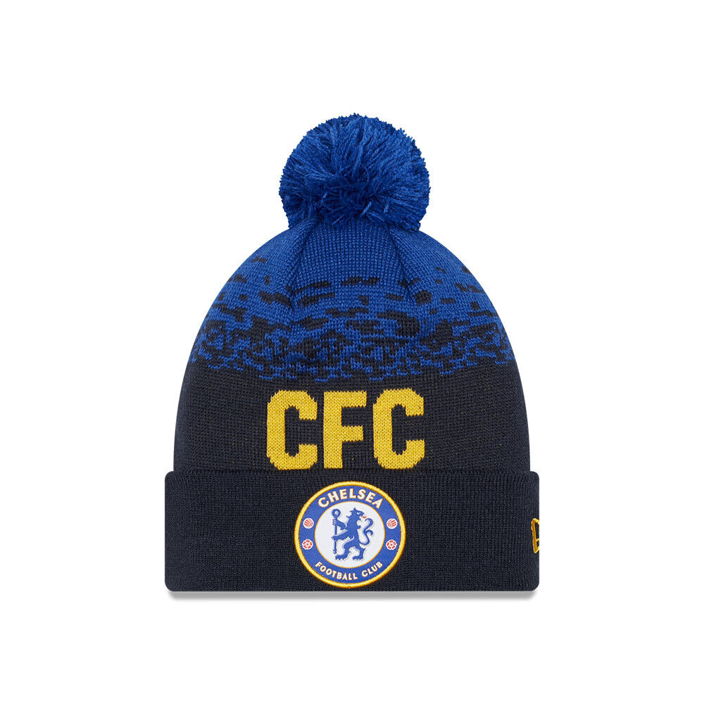 Chelsea Fc New Era Wordmark Navy Cuff Knit Beanie Hat - 60284536