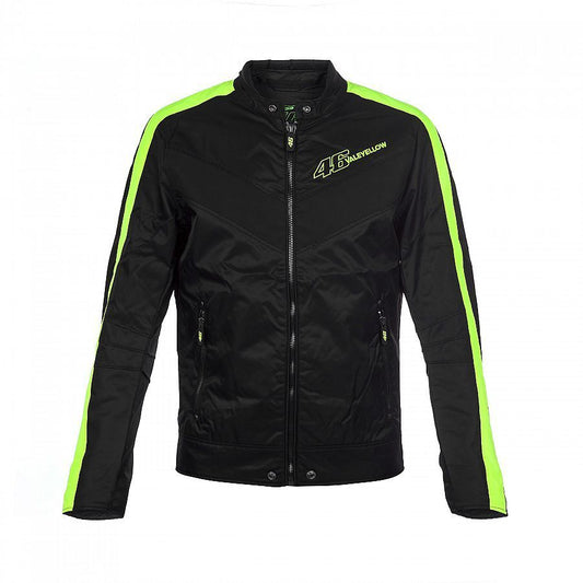 VR46 Official Valentino Rossi Black Man's Biker Jacket - Vrmjk 263604