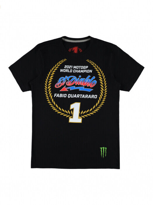 Limited Edition Fabio Quartararo World Champion T Shirt - Black
