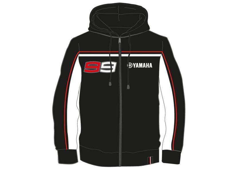 Official Jorge Lorenzo Black Yamaha Mans Hoodie - 15 21204