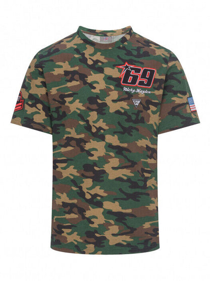 Official Nicky Hayden 69 Camo T-Shirt - 19 34003