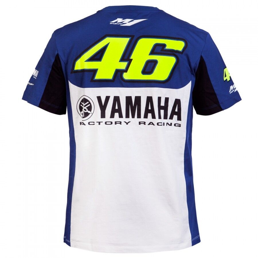 New Official Valentino Rossi VR46 Dual Yamaha Mans T Shirt - Ydmts 214409