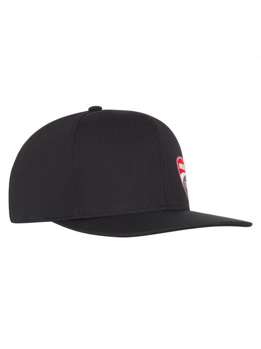 Official Ducati Corse Black Flat Peak Cap - 19 46004