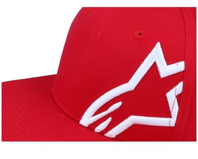 Alpinestar Corp Snap Red Flat Peak Baseball Cap - 1139 81505